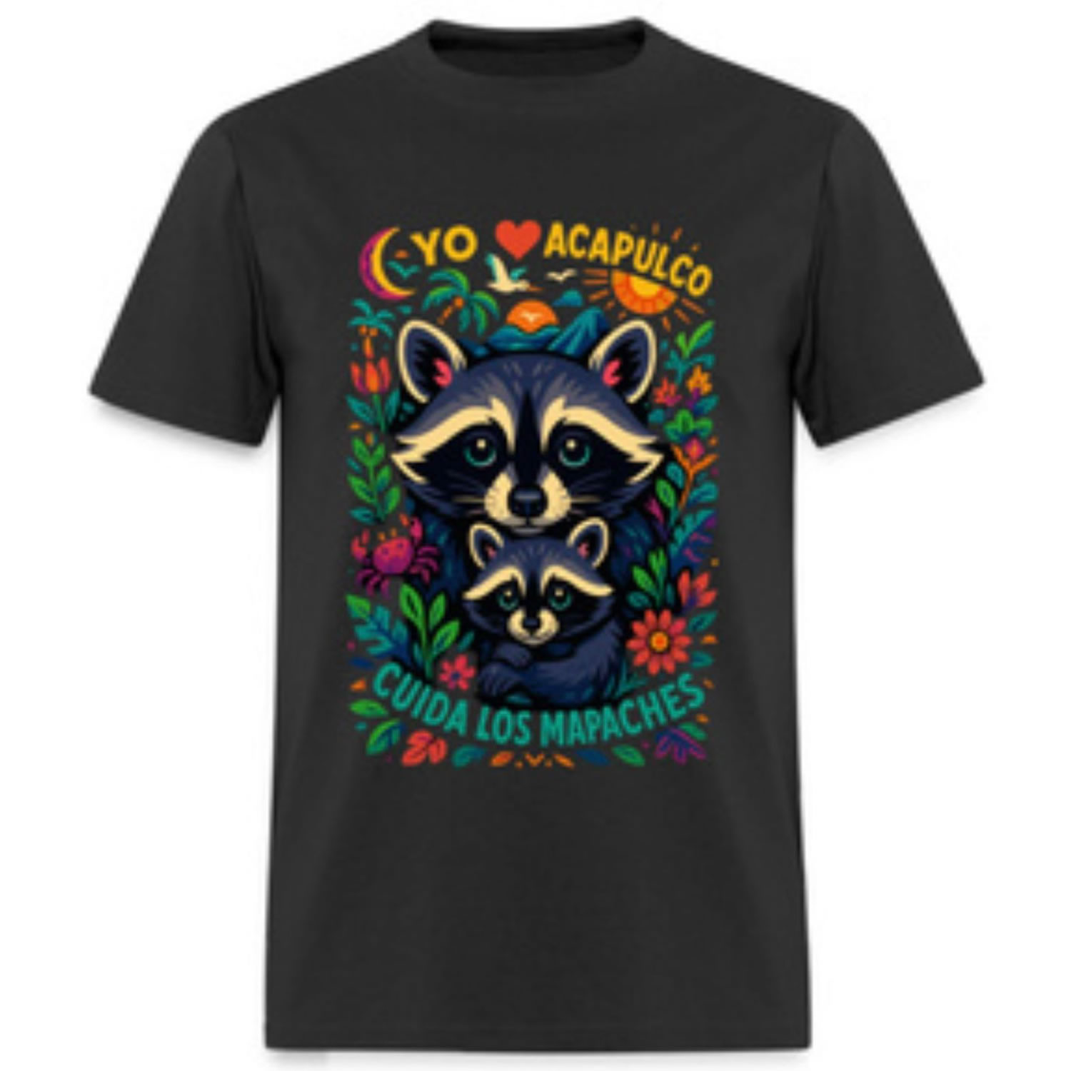 Playera Yo Amo Acapulco – Edición Cuida Los Mapaches